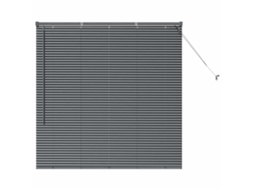 Persianas Para Janela Vidaxl Cinzento Alumínio (80x130 Cm)