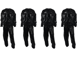 Roupa de Ginástica/sauna Resistente para Perda de Peso, Ideal para Exercícios Físicos, Anti rasgos, Preta, Tamanho XL . SFUSHOS (4 Unidades)