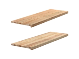 Vidaxl Soleiras Da Janela 2 Pcs 120x40x2cm Carvalho Maciço Não Tratado