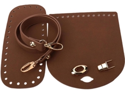 Kit De Acessórios Para Crochê Em Couro Pu Com Tampa Inferior E Alça Longa Removível Para Confecção De Bolsas,