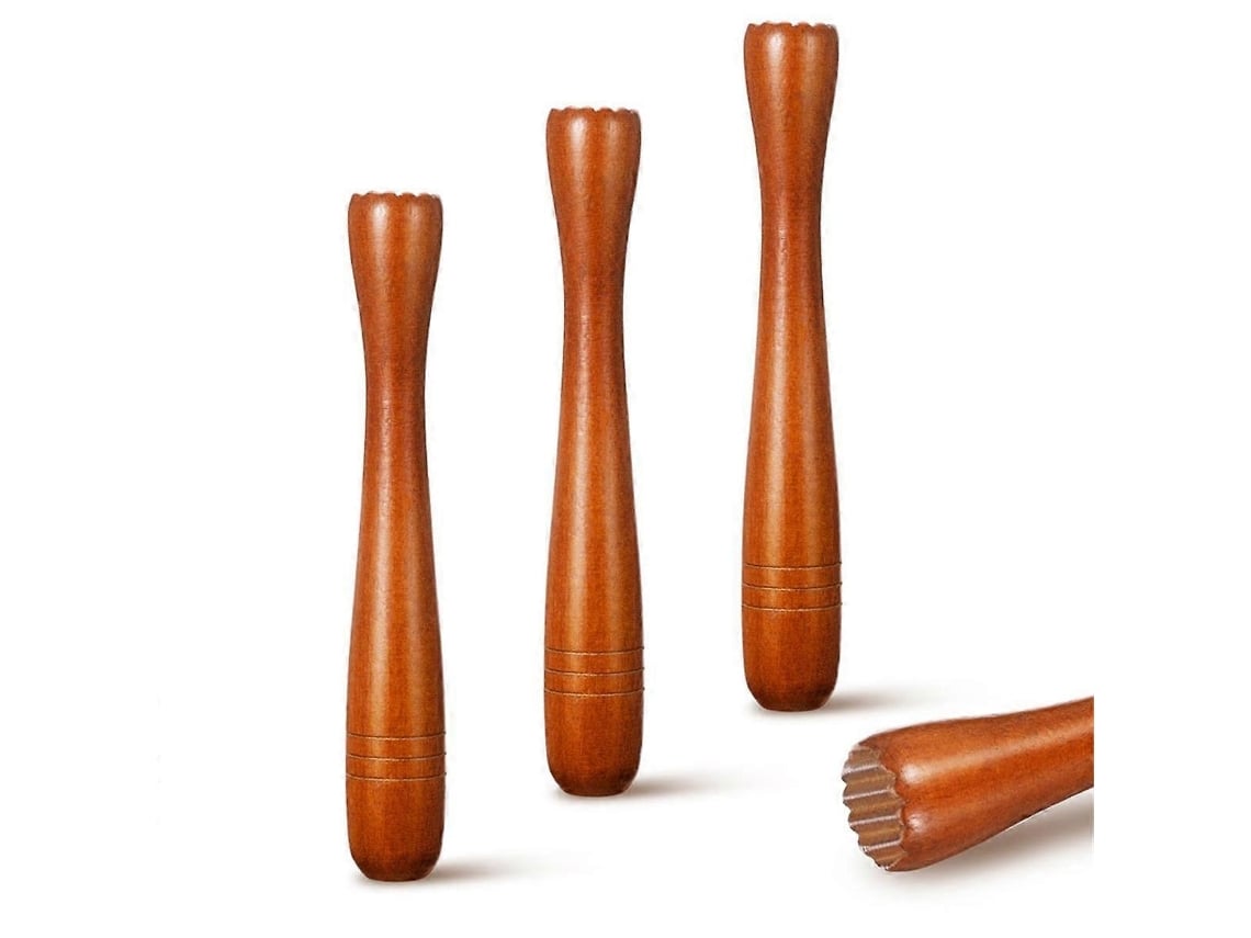 Elysve Peça Reposição Peças Muddler De Madeira Para Cocktails, 7.7 Polegadas Longo Mojito Muddler Bar Gelo - 3 Cm