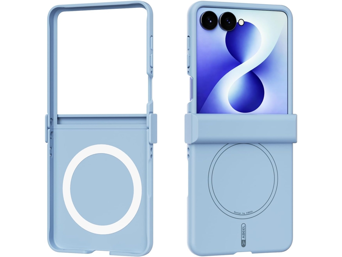 Capa Para Samsung Galaxy Z Flip 8 2026,revestimento Rígido Em Policarbonato Resistente A Riscos, Carregamento Rápido. Azul Claro Hexinyigjly