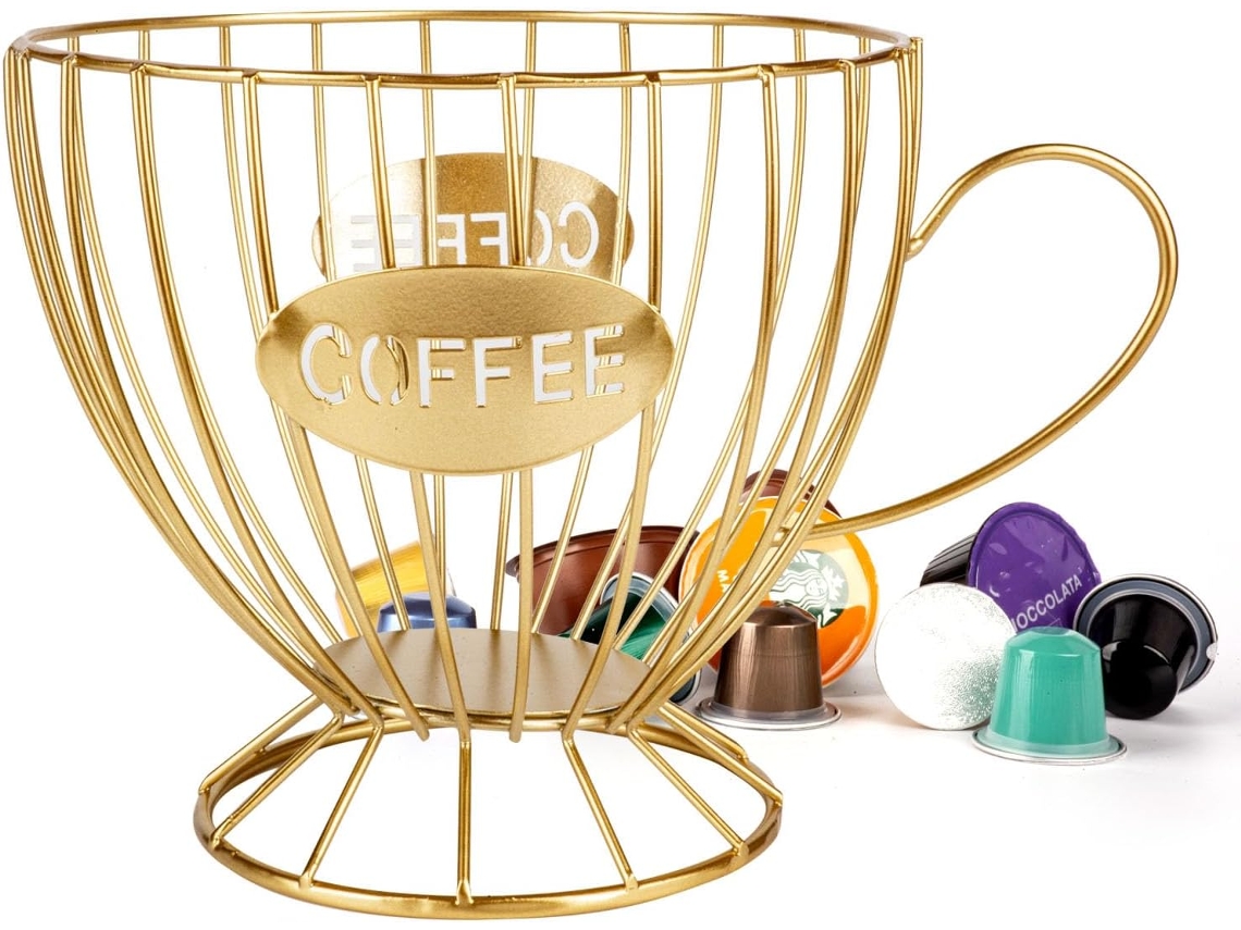 Cesto Para Cápsulas De Café, Porta-cápsulas, Organizador Guardar E Frutas. Para Máquina De Café Com Design Reutilizável E Fácil Limpeza