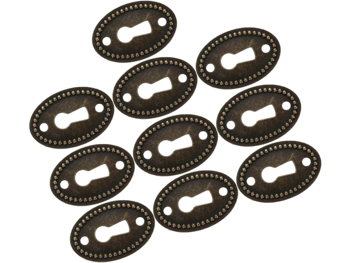 Conjunto De 10 Protetores Fechadura Oval Adorainbow Com Design Inspiração Vintage Em Liga Zinco, Perfeitos Para O Natal