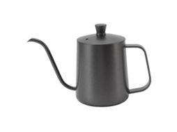 Cafeteira Longa E Fina, Preta, De Aço Inoxidável, Pequena, Com Tampa, Para Uso Doméstico, 350ml Brilvibera