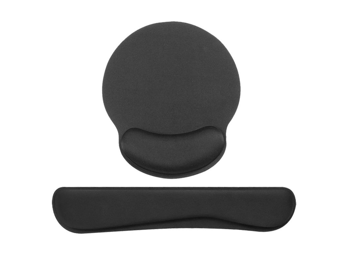 Mousepad Com Apoio Para Pulso, Almofada De Teclado Em Espuma Viscoelástica, Easy Black