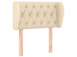 Cabeceira de Cama C/ Abas Tecido 83x23x78/88 Cm Creme MAISON EXCLUSIVE