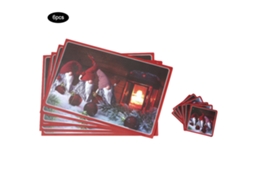Laxiscreed Pack De 6 Guardanapos De Natal Para Decoração De Mesa E Proteção De Copos