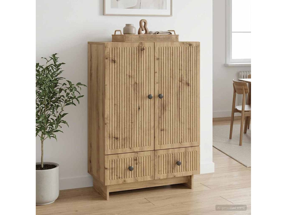 Vidaxl Buffet Carvalho Artesanal 66 X 34,5 X 95 Cm