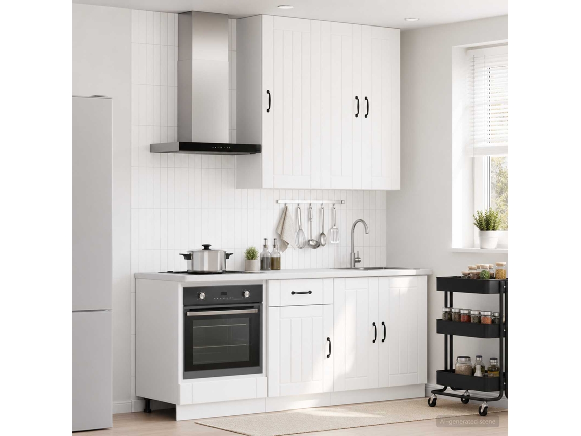Vidaxl Unidade De Cozinha Lucca 5 Pcs Branco
