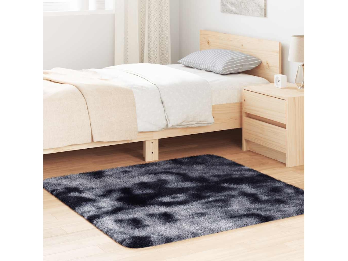 Vidaxl Tapete Shaggy De Pelo Alto Navarra 120x120 Cm Cinzento-escuro