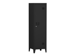 Cacifo Metálico Kurikka com 3 Compartimentos em Aço 137X38X38 Cm Preto [EN.CASA]