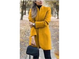 2026 chaqueta de Lana para Mujer, Elegante e Quente, Manga Longa, Ajustada, Casual e Retrô