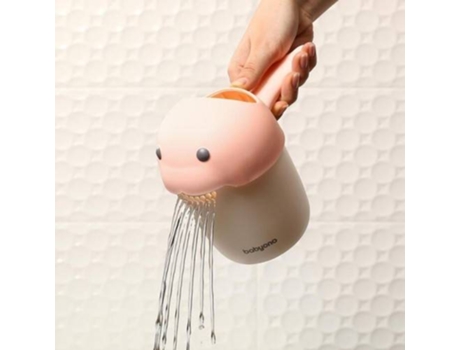 Copo de Banho BABY-ONO Whale para Enxaguar Champô Rosa
