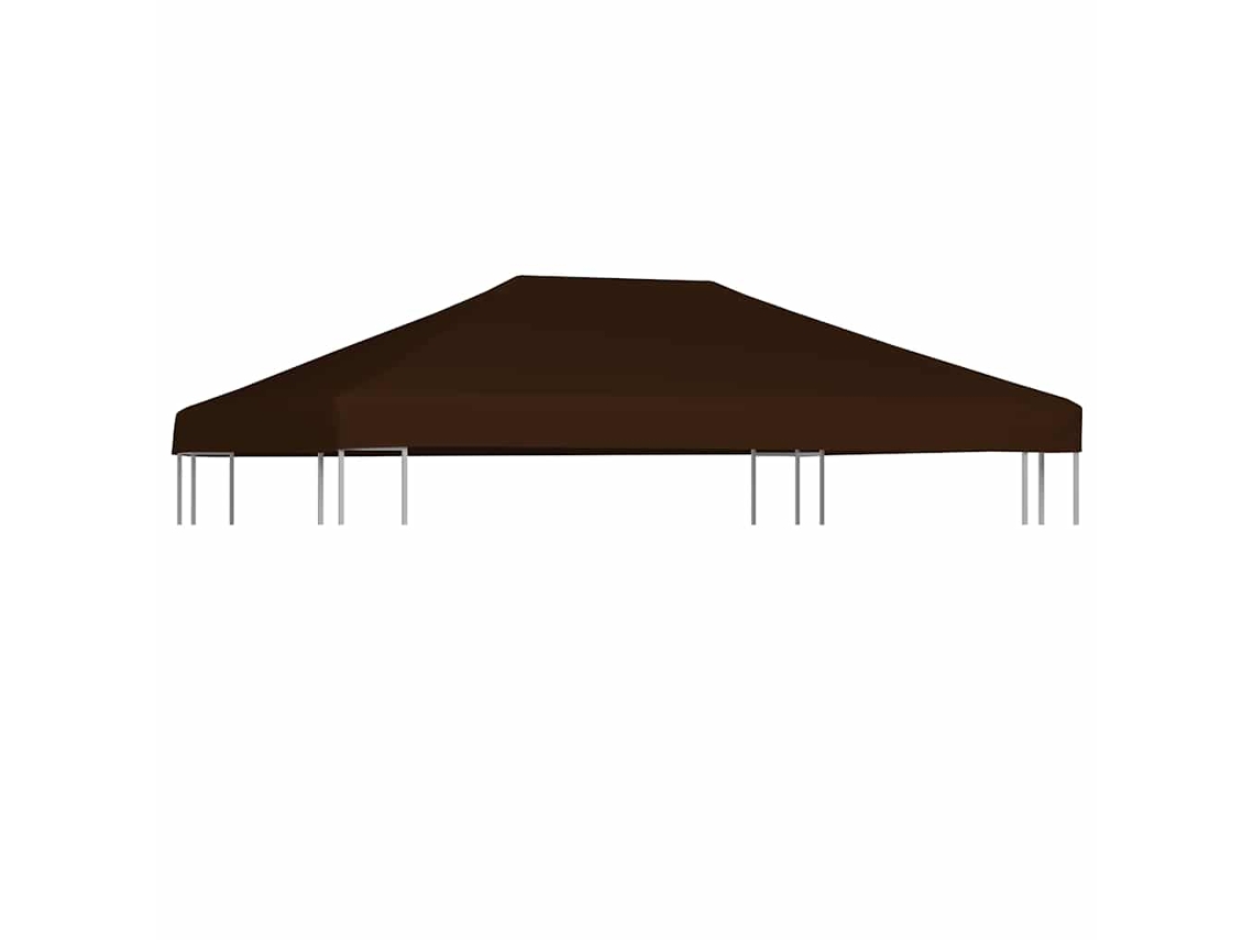 Vidaxl Cobertura De Gazebo 310 G/m² 3x4 M Castanho