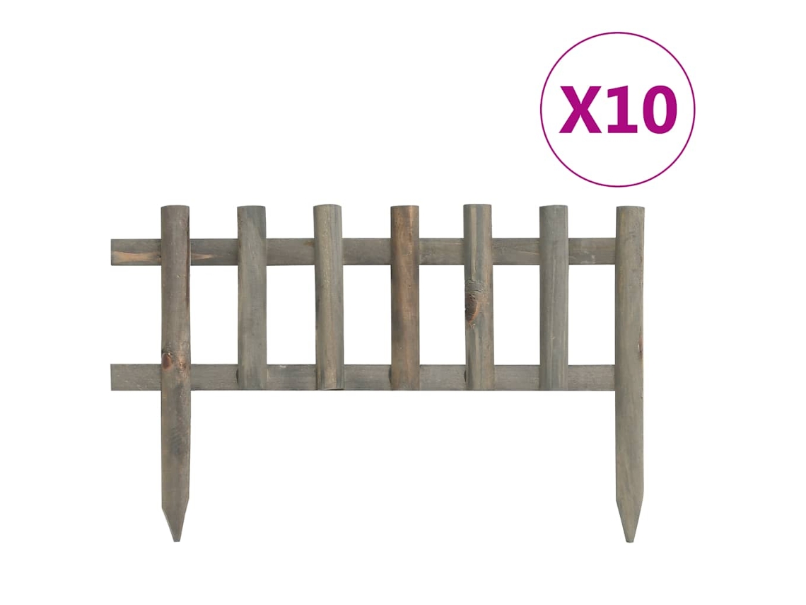 Vidaxl Bordas de Relvado 10 Pcs 4,4 M Abeto