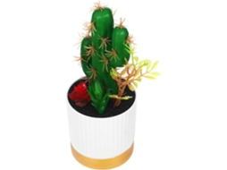 Decoração De Mesa Com Cactos Suculentos Artificiais, Plantas Falsas Em Vasos. Gokoco