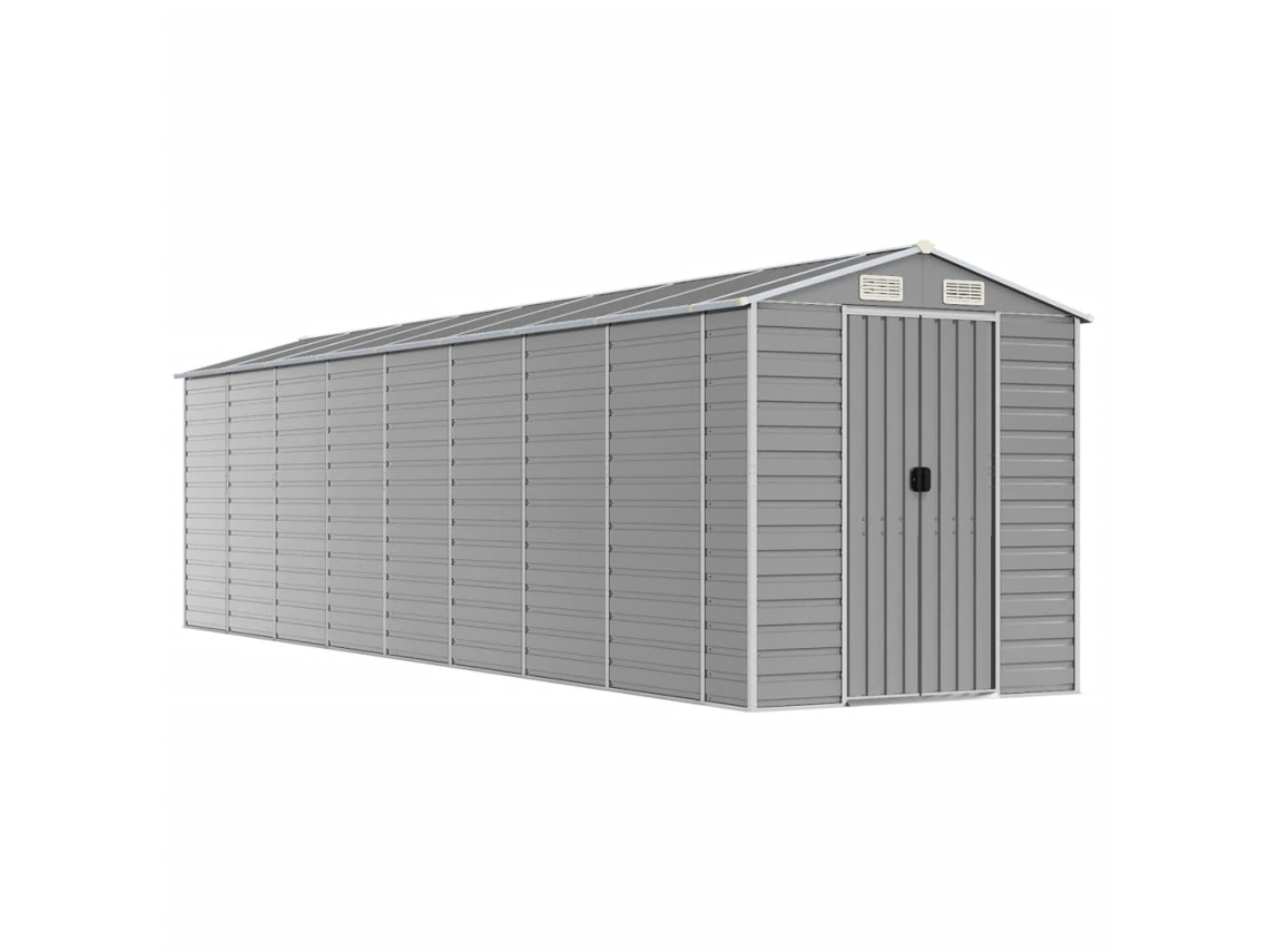 Abrigo VIDAXL Cinzento Aço (191x725x198 cm)
