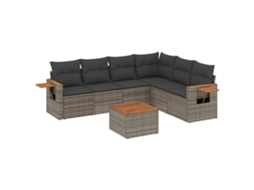 Garden Sofa Set, Garden Sofa Sets Vidaxl Cinzeto Rattan / Vime (n/a)