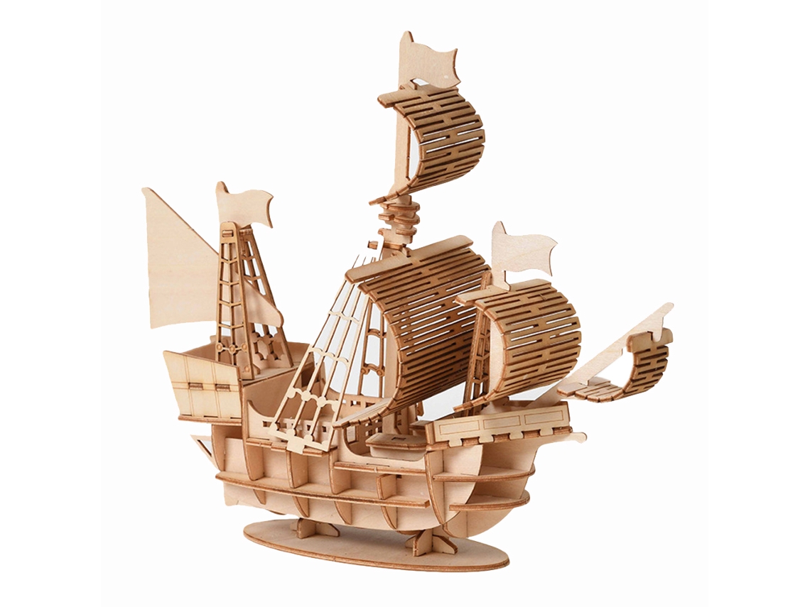 Quebra-cabeça 3d De Modelo De Navio A Vela De Madeira Para Montar, Brinquedo Diy De Montagem Para Presentes E Hobbies