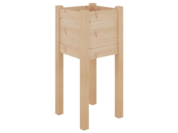 Vaso de jardim VIDAXL Marrom Pine Wood (31x31x70 cm)