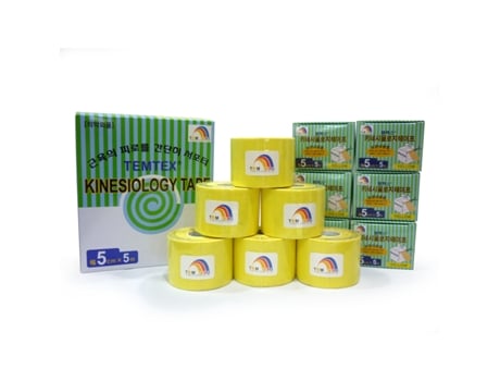 Fita Kinesiológica 5×5 Amarela 6 Un. Temtex
