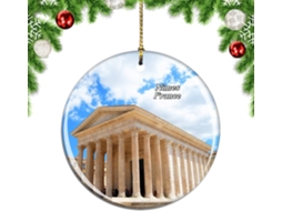 Enfeite de árvore de Natal Frae Carree House Nimes - Coleção de Lembranças de Viagem