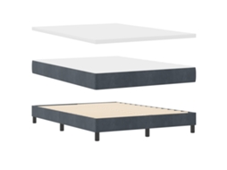 Conjunto 1 Cama Box Vidaxl Cinzento Veludo (200 X 160 Cm)