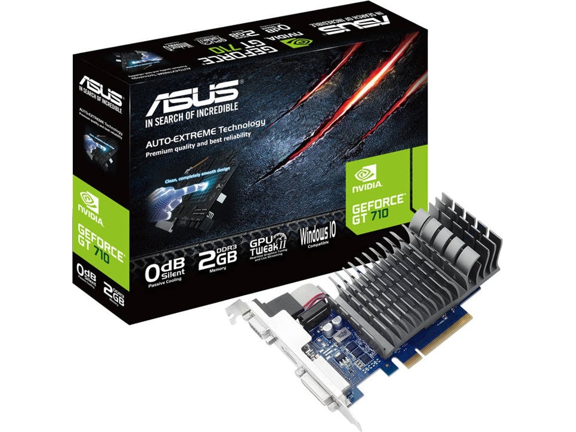 Placa Gráfica ASUS GeForce GT 710 (NVIDIA - 1 GB DDR3) | Worten.pt