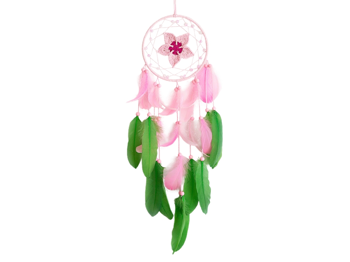 Dreamcatcher de Pêssego com Pena LAXISCREED