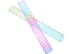 Régua De Plástico Flexível E Colorida De 30 Cm Da Ibasenice