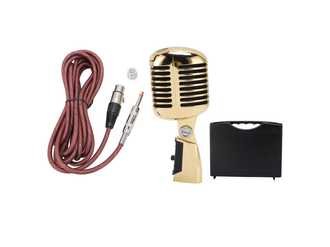 Microfone Dinâmico EOOCOO com Captação Cardióide e Ângulo Ajustável