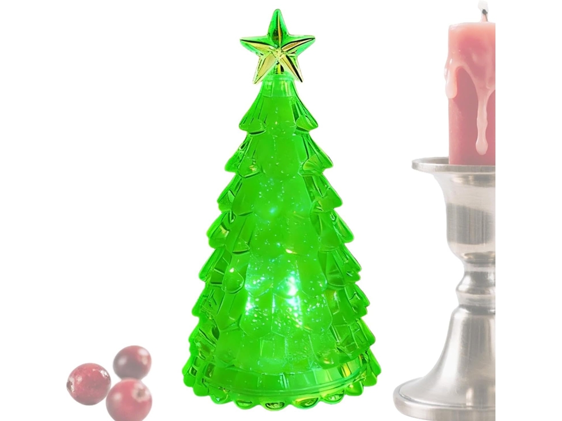 Mini Árvore De Natal Led Genérica Com Luz Noturna, Alimentada