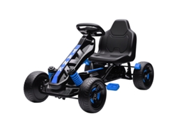 Kart Pedais Freio Rodas Antiderrapantes Metal 3-6 Anos Azul