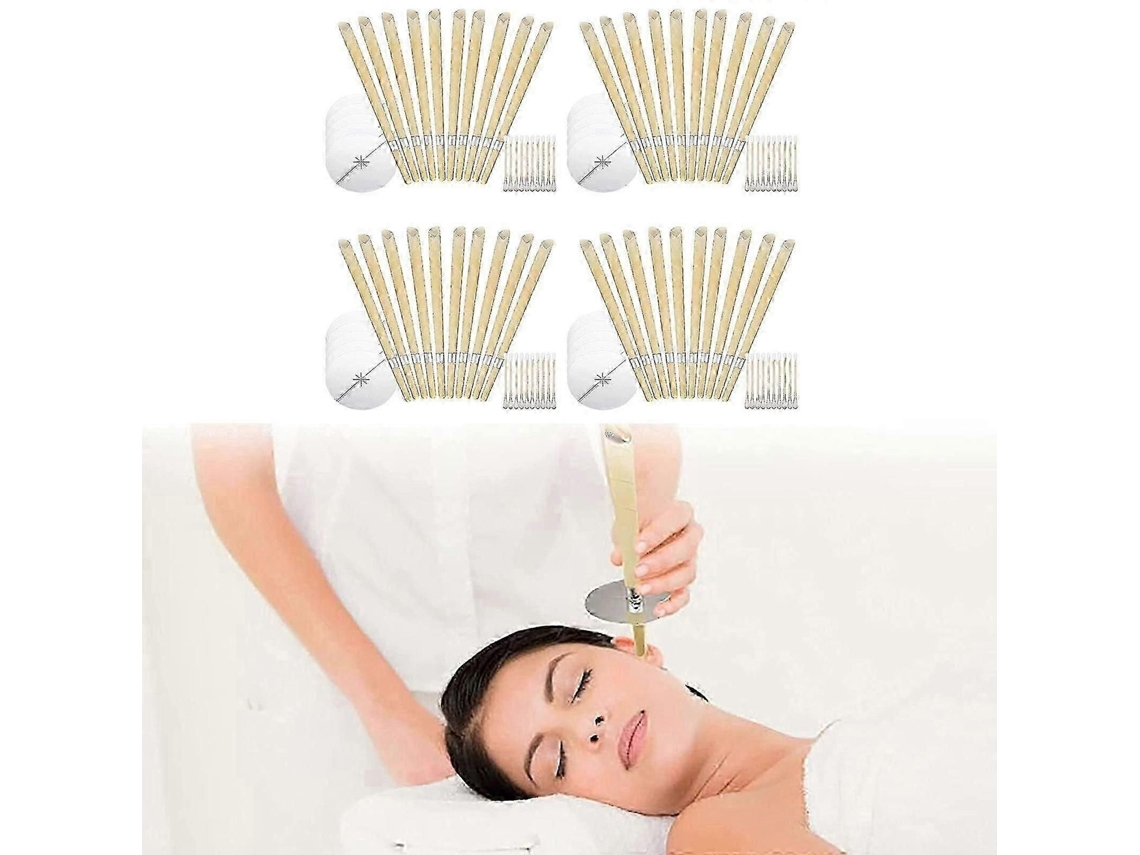 40 Velas De Cera De Abelha Para Limpeza De Ouvidos, 9 Polegadas, Naturais