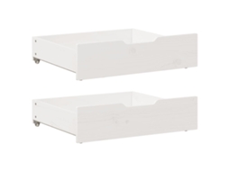 Under-bed Drawer, Under-bed Drawers Vidaxl Branco Madeira De Pinho (75 X 55 X 16 Cm)