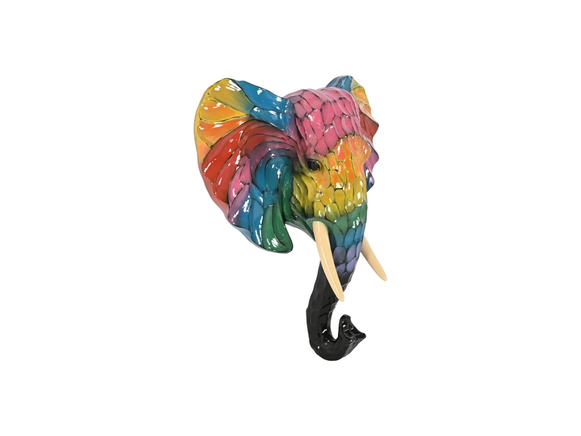 Elefante Decorativo de Parede em Resina, 61,5 X 20 X 67 Cm ALEXANDRA HOUSE LIVING