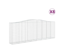 Gabion Basket, Gabion Baskets Vidaxl Prateado Ferro (400 X 50 X 140/160 Cm)