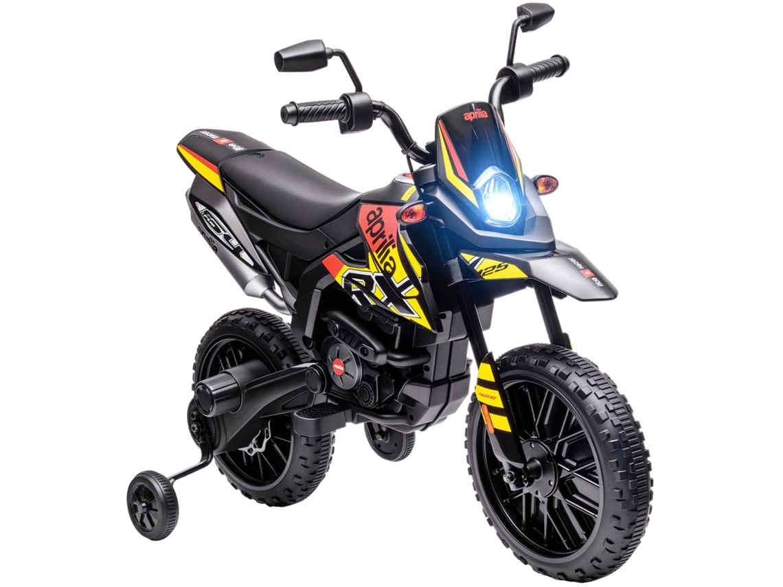 Motocicleta Infantil 12v (rodinhas, Led, Música, Usb, Amarela)