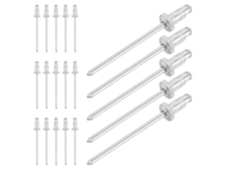 20 Rebites de plástico reforçado em formato de roseta, 4,2 cm, para fixação de molduras de vidro.