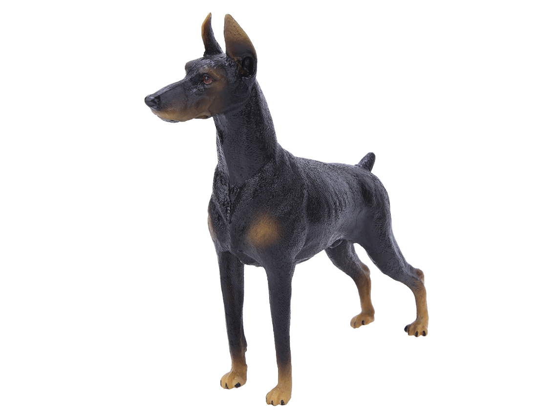 Primerox brinquedo de Simulação de Cão Doberman Preto Modelo Animal para Educação Infantil