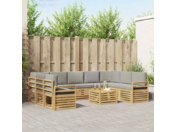 Vidaxl Conjunto De Sofás Para Exterior 10 Unid. Poliéster