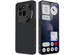 Capa Ultrafina Com Impressão De Textura De Fibra De Carbono Para Nothing Phone 3a Pro