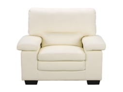 Poltrona Clássica Mimas II VENTE-UNIQUE.PT (Marfim - Pele - 112x89x97 cm)