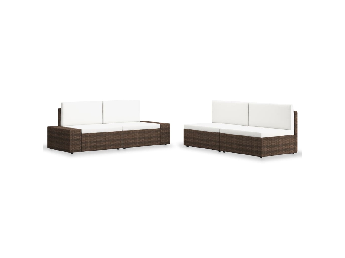 Garden Lounge Set, Garden Lounge Sets Vidaxl Marrom Rattan / Vime (n/a)