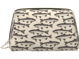 Necessaire de maquiagem EOOCOO com estampa de peixes, viagem feminina