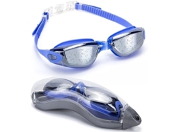 Óculos De Natação Linjou Sem Filtração Em Silicone Com Estojo Protetor Ajustáveis Unissex Para Triatlão