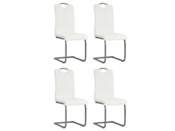 Dining Chair, Dining Chairs Vidaxl Branco Couro Artificial (n/a)