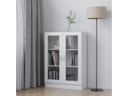 Vidaxl Armário Vitrine 82,5x30,5x115 Cm Derivados De Madeira Branco