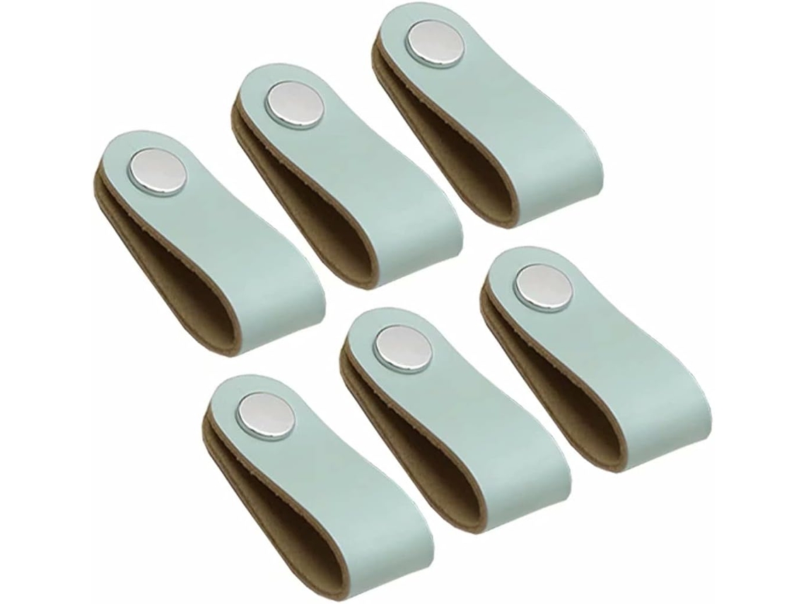 Conjunto De 6 Puxadores Modernos Em Couro Macio Para Armários, Cômodas E Gavetas Ideal Para Móveis Em Estilo Nórdico